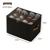 Foldable Shoe Storage Box with Lid & Dividers - Multifunctional Organizer for Clothes & Sundries