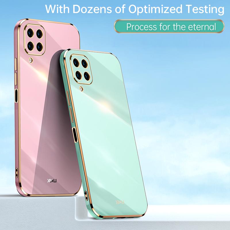 For Samsung Galaxy M32 4G Case Luxury Square Plating SM-M325FV, SM-M325FV/DS Phone Case ShockProof Silicone Back Cover Fundas