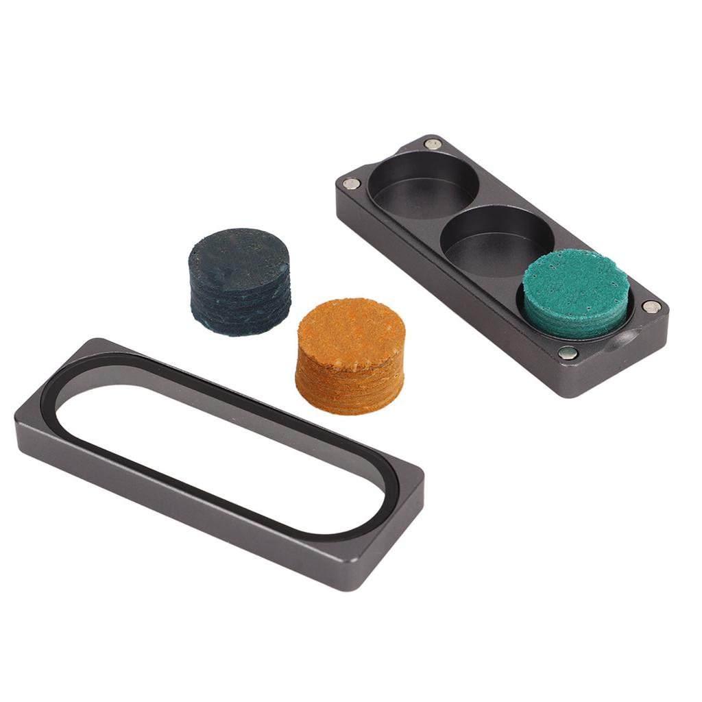 3 шт. сменные насадки для бильярдного кия с 3-луночным серым прямоугольным ящиком для хранения