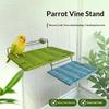 1Pcs Iimitation Rattan Weaving Parrot Perch Rest Wear Resistant Bite Resistant Jumping Platform Breathable Bird Resting Platform