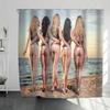 Sexy Women Bikini Waterproof Shower Curtain Man Woman Kissing High Quality Polyester Original Bathroom Curtains Rideau De Bain