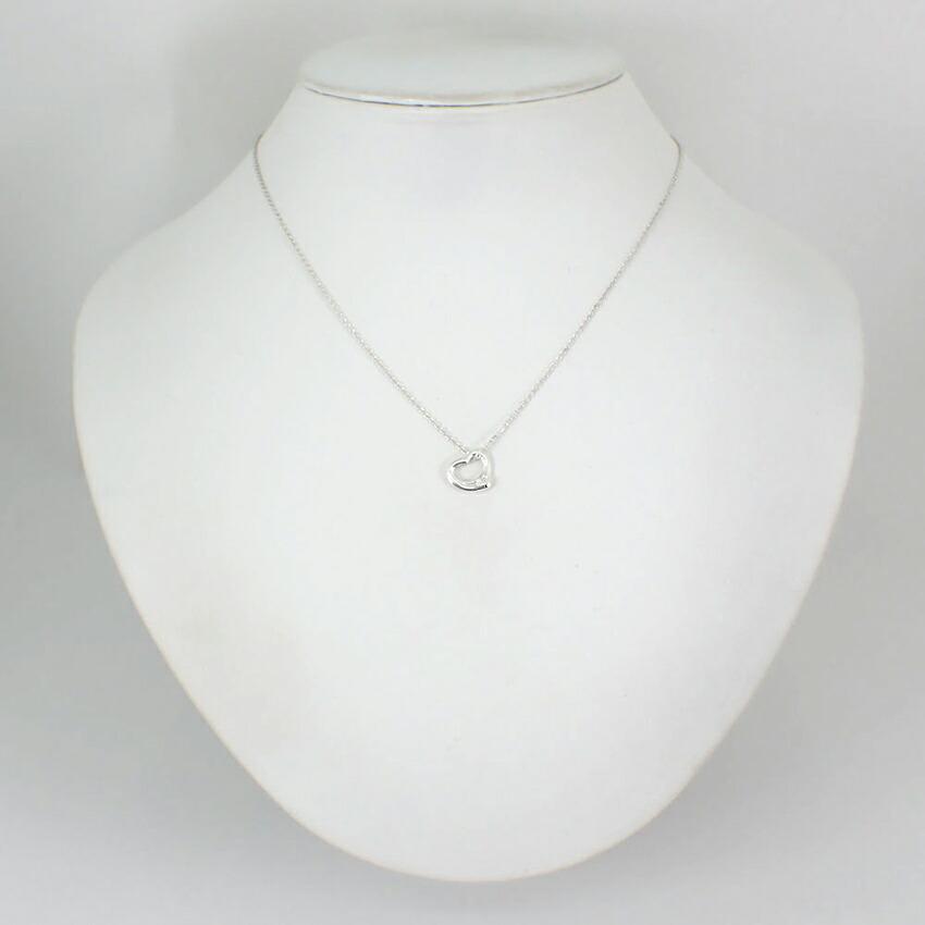 [Б/у] TIFFANY 925 Подвеска/Ожерелье Открытое Сердце/g530-65