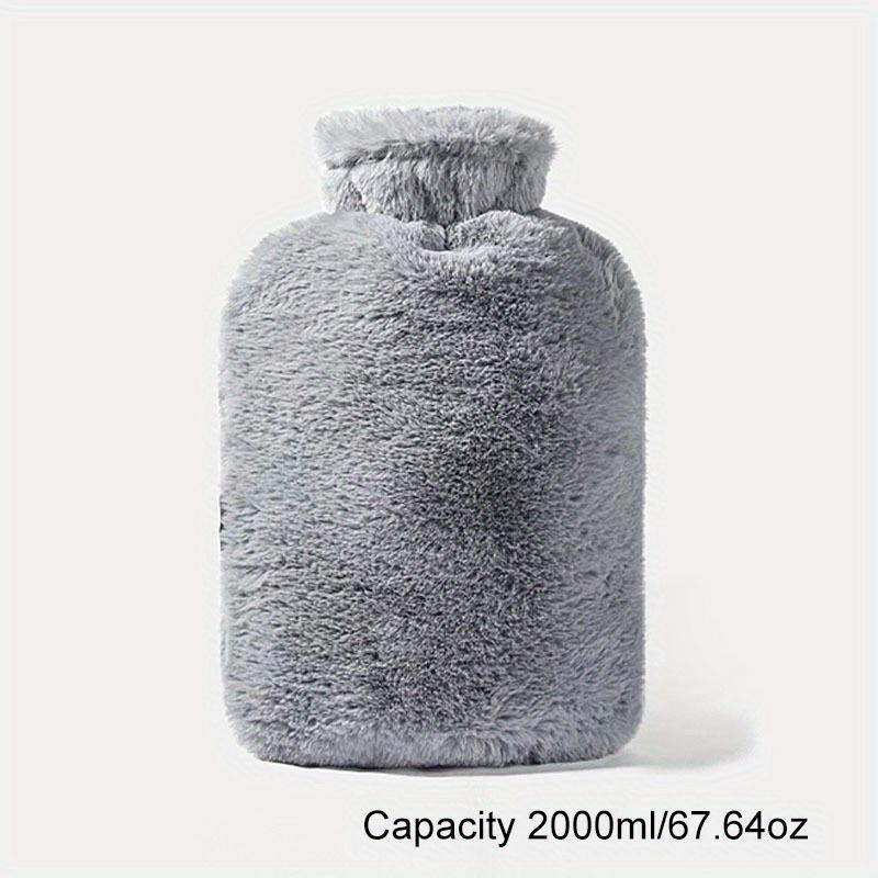 1pc 33.81oz/ 67.63oz Large Capacity Plush Hot Water Bag: PVC Material, Hand Warmer Perfect for Bed