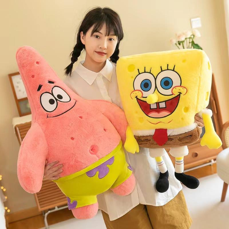 35-100cm Soft Plush Toy Square Pants Patrick Star Cute Stuffed Animal Doll Cartoon Collection Gift For Kids Birthday