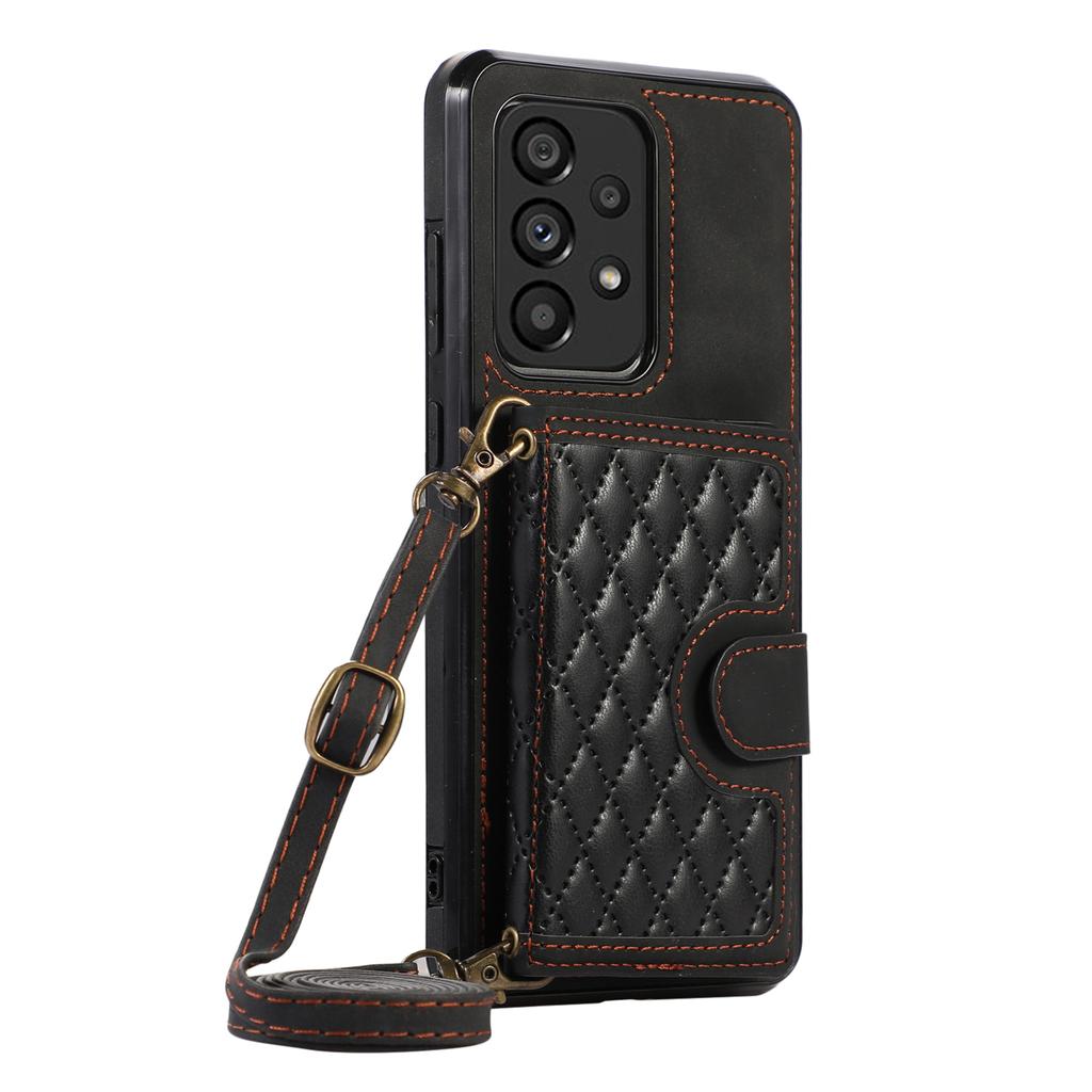 For Samsung Galaxy A13 4G/5G Cell Phone Case Card Holder TPU+PU Leather Phone Shell