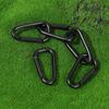 Quality Equipment Safety Black Climbing Button Alloy Carabiner Camping Hiking Hook Buckle Keychain
