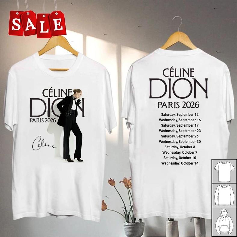 New CELINE DION PARIS 2026 Gift For Fans Unisex S-5XL Shirt CA791 Unisex T-Shirt