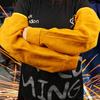 Leather Welding Arm Sleeves Welding Arm Protection Cowhide Welder Arm Sleeves Breathable Welding Work Sleeves for Welders Safe