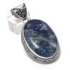 Содалит Драгоценный камень Ручная работа 925 Стерлинговое серебро Ювелирное изделие Подвеска 2.29" Z6b99