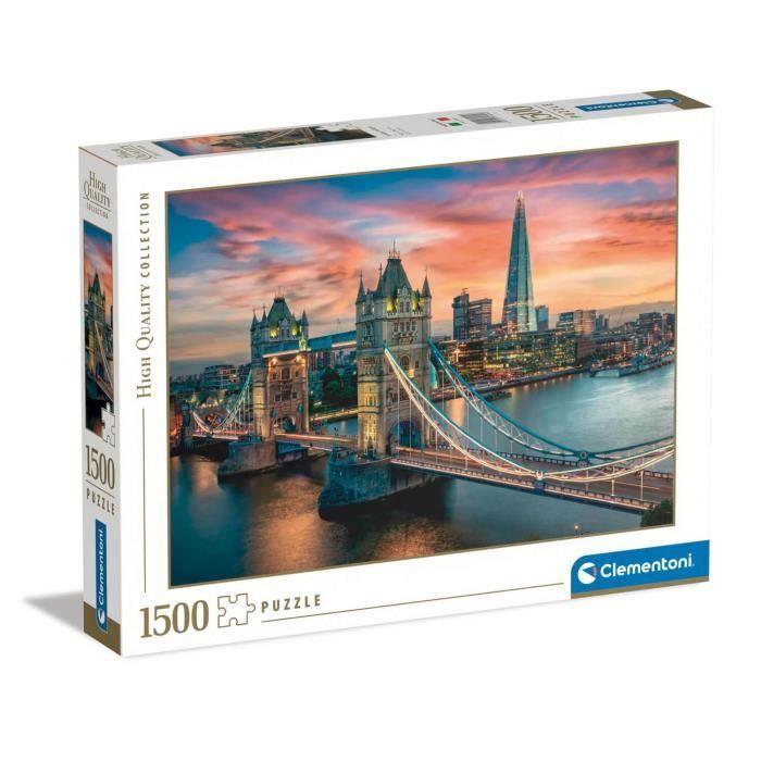 Puzzle 1500 pièces - clementoni - londres au crépuscule - paysage et nature - coloris unique