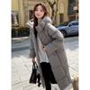 Fashion Winter Womens Thickened Long Down Cotton Coat Loose Warm Padded Jacket Knee Length