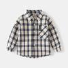 Children's Casual Shirt 2023 Plaid Long-sleeved Fashion Shirt for Boys