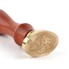 Cow Hand Oval Wax Seal Stamp, Flowers Pattern Sealing Wax Stamp 30x20mm Wax Seal Stamp Brass Head and Wooden Handle for Wedding