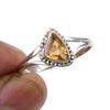 Natural Citrine Gemstone Handmade 925 Sterling Silver Jewelry Ring Size 10 U3F96