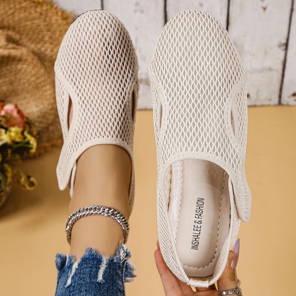 Fashion 2025 New Women Lightweight Sandals Summer Slip On Designer Shoes Hollow Women Mesh Breathable Flat Sandals Sandalias De Mujer