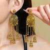 Silver Needle Ethnic Flower Tassel Earrings - Retro High-End Dangle Jewelry with Unique Personality