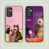 Мультяшный чехол для телефона M-Маша и Медведь для Samsung S26 S24 Ultra S22 S23 S25 S20 Fe S21 Plus A16 A54 A34 A53 Стеклянная крышка