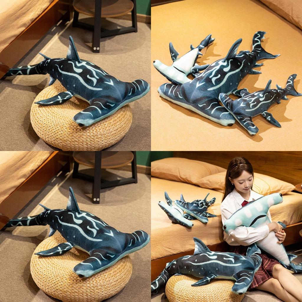 Плюшевая игрушка Морское животное Акула-молот Мягкая подушка Сувенир для Морского музея