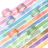 YUBX Masking Watercolor Washi Tape with Pastel Cloud Perfect for DIY Gift and Gift Decorations Tape, 12-Piece Set, Pattern, Crafts, Journals,