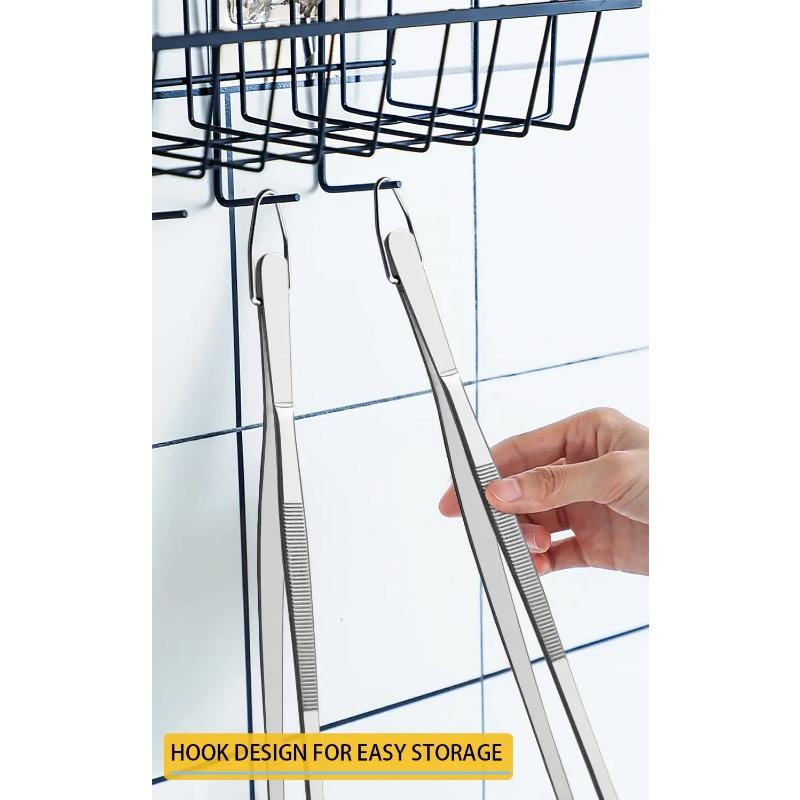 2 шт. Щипцы-пинцеты, тонкие щипцы-пинцеты, сверхдлинные, из нержавеющей стали 304, для приготовления пищи на кухне, приготовления морепродуктов и барбекю