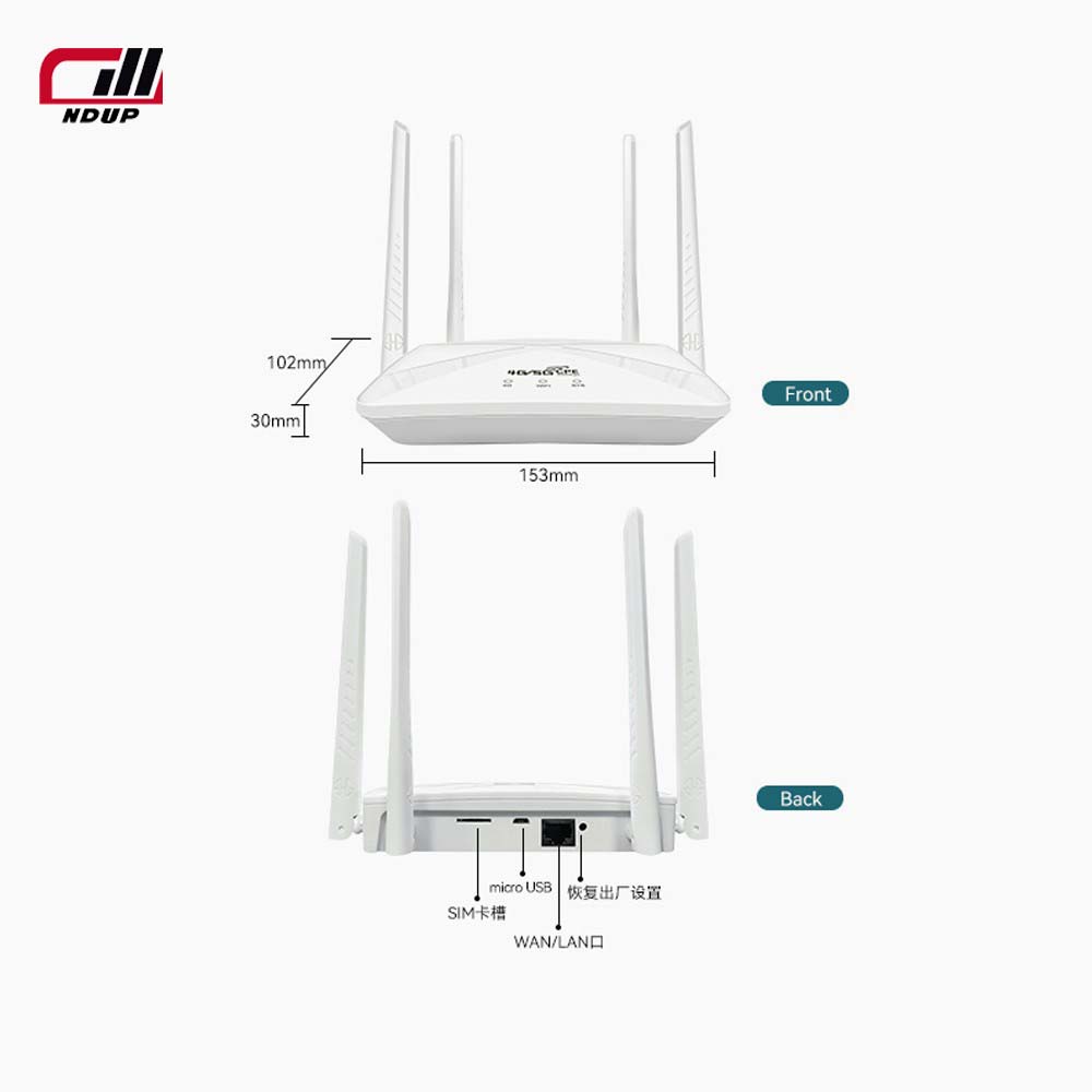 Беспроводной маршрутизатор NDUP R810B — высокоскоростной WiFi, поддерживает 16 пользователей, до 300 Мбит/с, совместим с SIM-картой или Ethernet, работает с C300PRO!