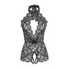 Porno Sexy Lingerie Women Lace Bodysuits Open Bra Crotchless Underwear Erotic Transparent Babydoll