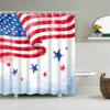 Retro Artistic Flag Shower Curtain Rustic Country Barn Door Pattern Bath Curtains Bathroom Curtains for Bathtub Home Art Decor