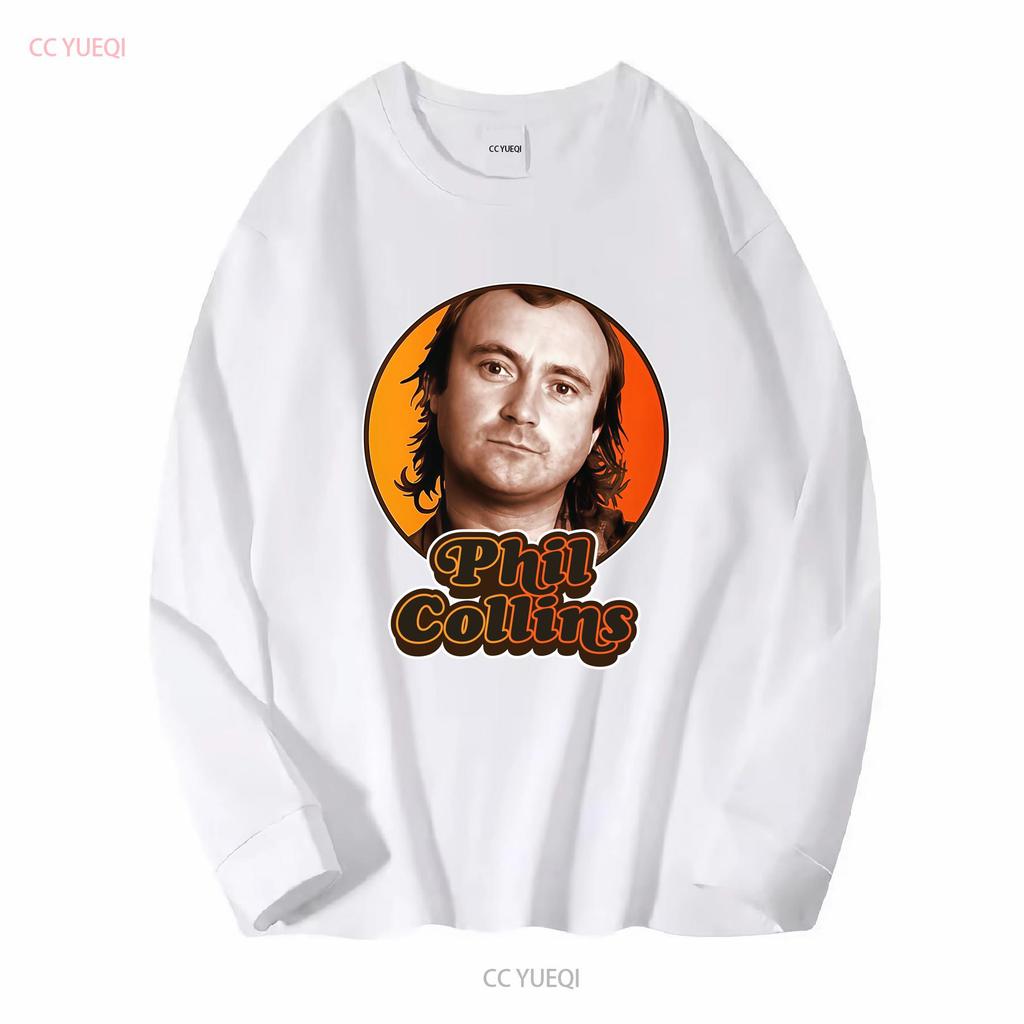 Футболка Phil Collins Мужская Летняя Классическая Хлопок винтажный Стиранный Удобный Топ Для Повседневной Носки Мягкий Слегка Растягивающийся