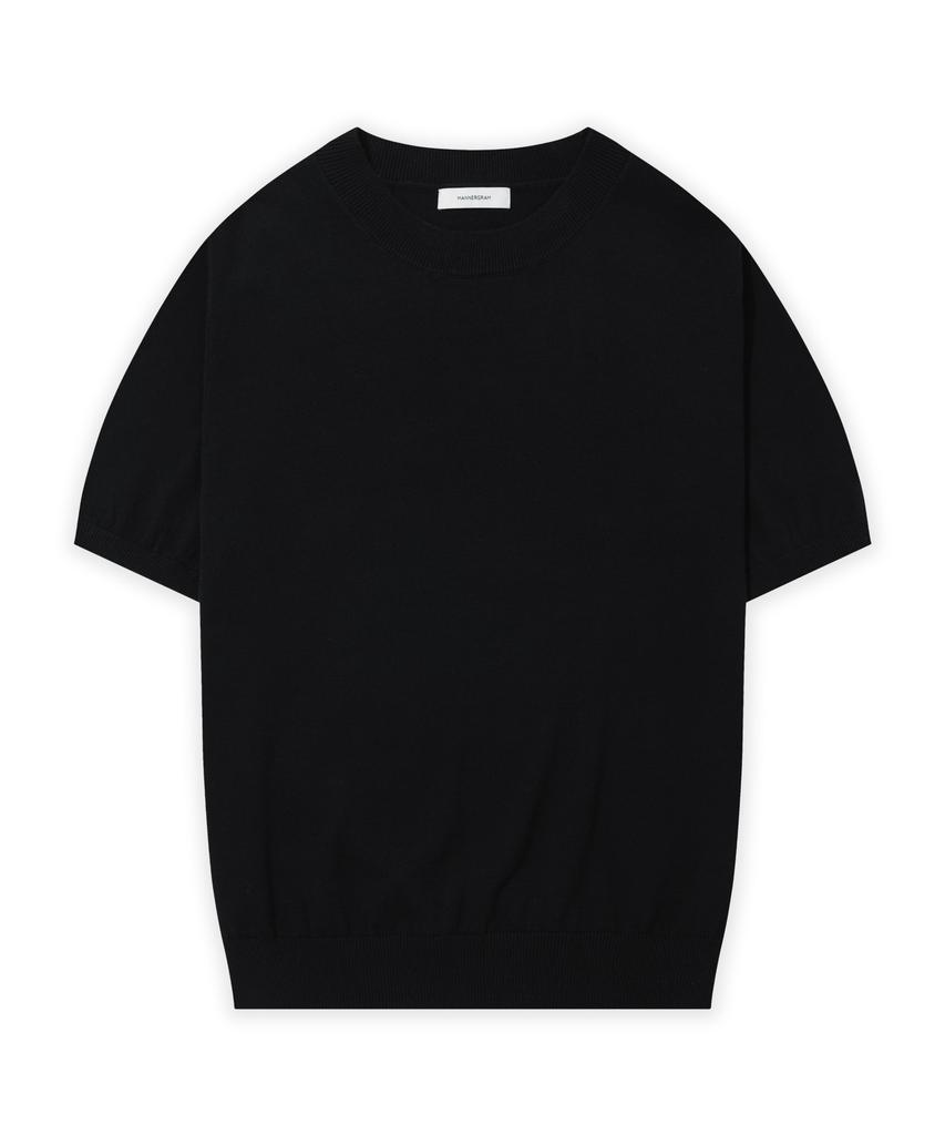 MANNERGRAM Nature Cotton 100% Round Short Sleeve Knit - 4 Colors