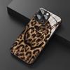 Чехол для телефона с принтом леопарда и яблока, из стеклянного материала, для iPhone 17 16 15 14 13 12 11 Pro Max 16E 17Air 7 Plus XR XS X