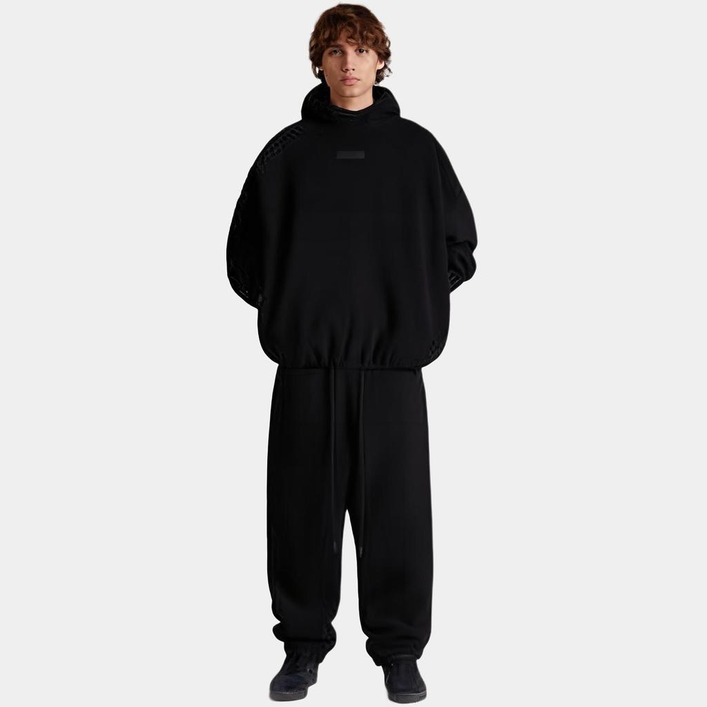 Fear of God Essentials Штаны из поларфлиса, цвет черный, мужские, низ 130SP244254F