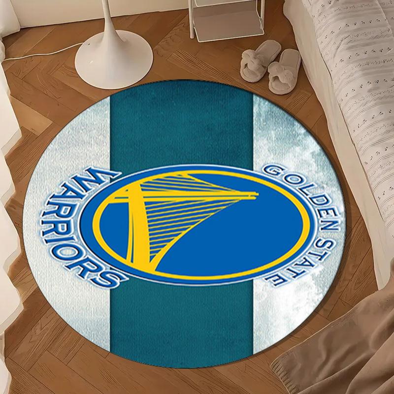 Golden State Warriors Logo Round mat, Anti-slip Circle Carpet Chair rug For livingroom,Bedroom, doormat home decor Gift Christmas Gifts