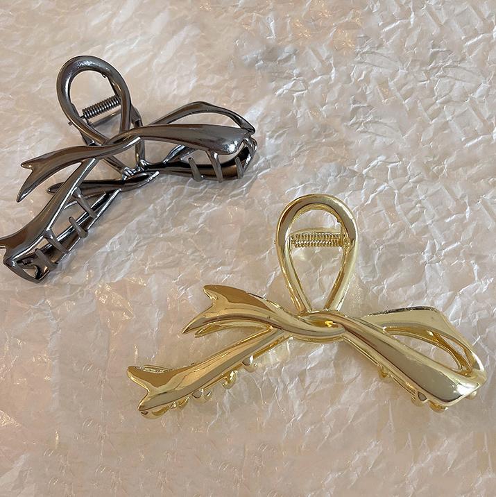 1/2 шт. геометрические металлические банты для волос для женщин, золотые, серебряные, черные, банты, заколки для волос, толстые, тонкие, аксессуары для волос, зажим-краб