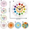 Silent Learning Clock Punch-free Electronic Color Clock Large Dial Wall Clock  Gift