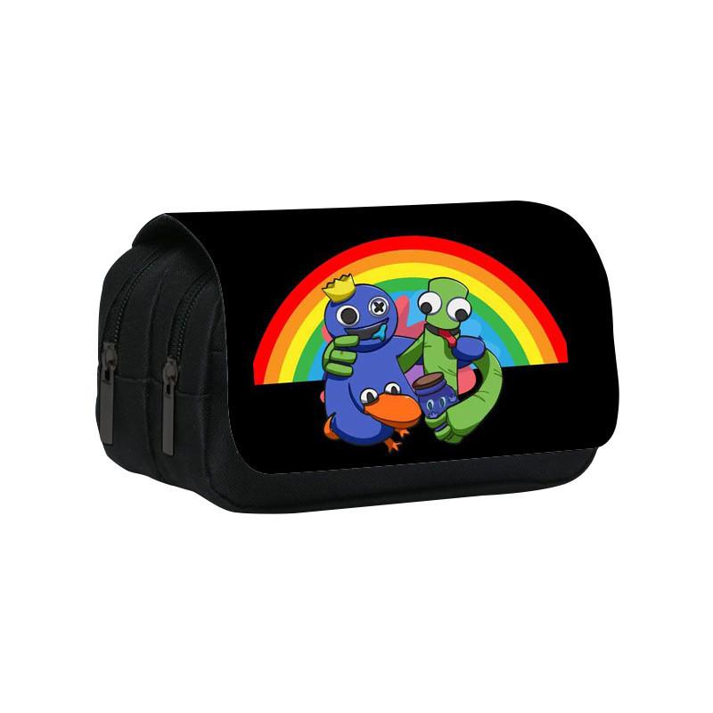 Двухъярусный пенал Rainbow Friends большой вместимости для школьников и детей