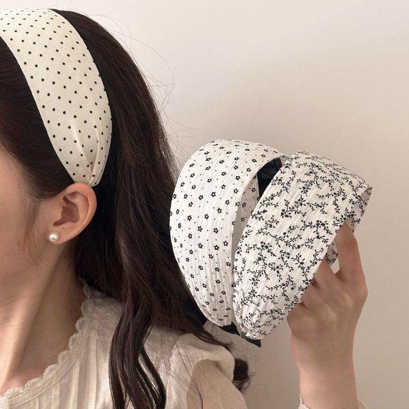 Trendy Polka Dot Multicolor Hairbands Thick Sponge for Elegant Styling