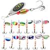10pcs/Set Hard Bait Metal Spinner Baits Kit Fishing Lures Spinnerbait for Bass Trout Salmon with Tackle Boxes Lure