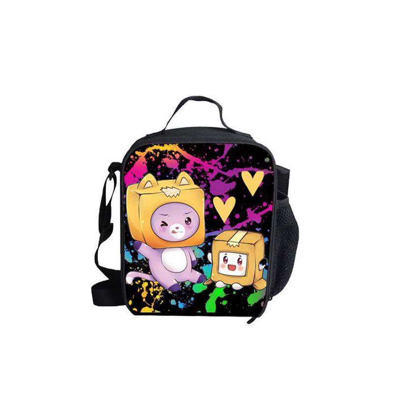 Lankybox Cartoon Lunch Bag Set 3 Piece Shoulder Backpack Package