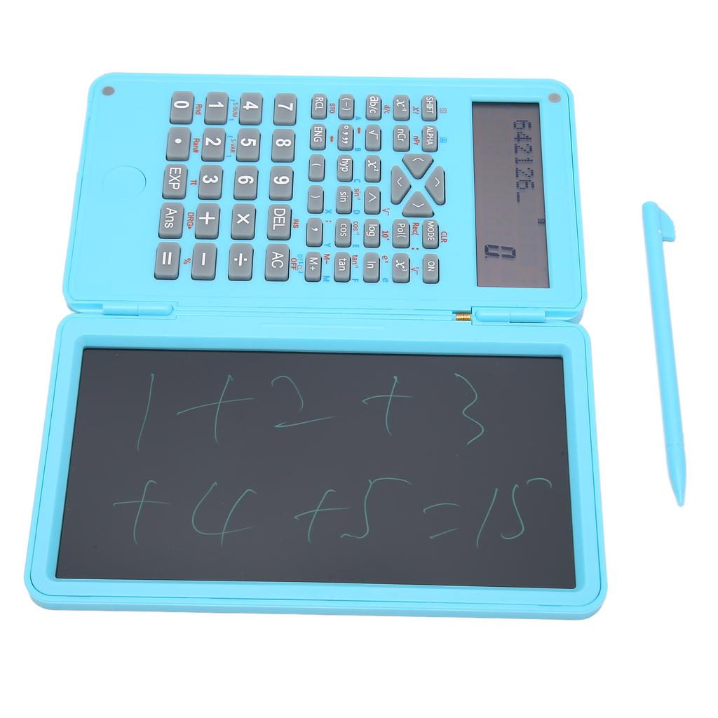 Calculator with Notepad Portable 10 Digits LCD Display Scientific Calculator for School Meetings and Family