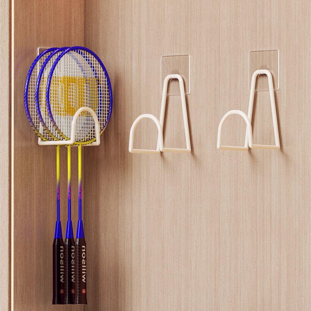 Wall-Mounted Badminton Racket Rack Pickleball Rackets Wall Holder for Badminton/Tennis/Pickleball