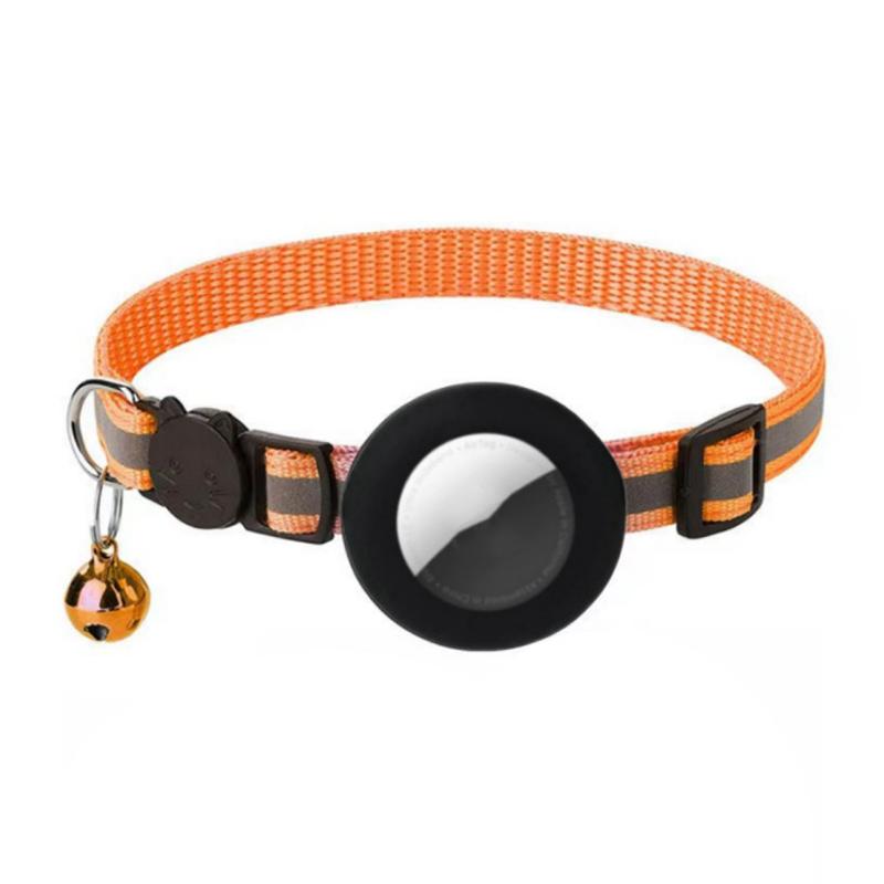 Pet Gps Tracker Bluetooth With Bell Cute Reflective Night Cat Address Footprint Collar Pendant Tracking Dog Bird Anti-Lost