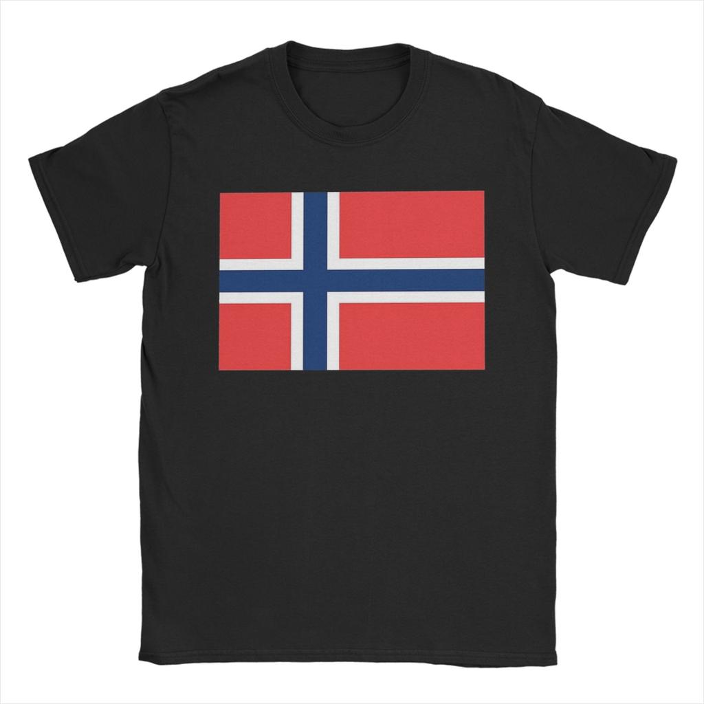 Norway flag Cotton TShirt For Unisex Beach Vintage TShirts ONeck Harajuku Tee Shirt Plus Size Custom DIY Tops
