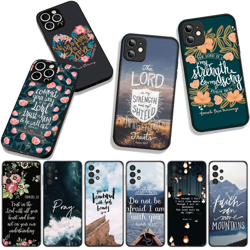 Библейский стих Иисус Христос Христианский чехол для Samsung Galaxy A25 A37 A57 A12 A14 A31 A41 A50 A51 A70 A71 A72 A21S Note 20 9 8 10