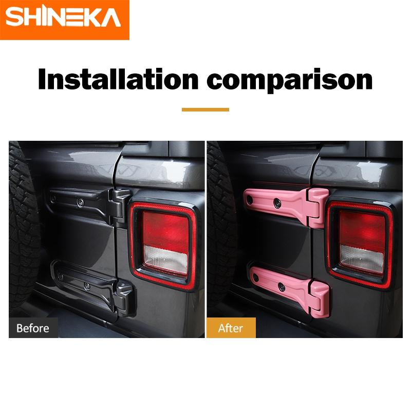 Наклейка на автомобиль SHINEKA для Jeep Wrangler JL, крышка багажника, дверная петля, ABS, внешние аксессуары для Jeep Wrangler JL