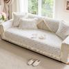 Французская пасторальная подушка для дивана из чистого хлопка, универсальная для четырех сезонов, новая нескользящая накидка-полотенце на подушку сиденья прямого дивана