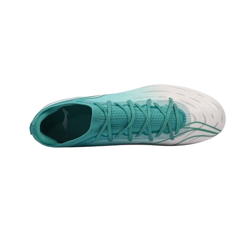 Li Ning MG Мульти-покрытие Искусственный газон Амортизация Скольжение Устойчивость к истиранию Футбольные бутсы Мужские Белый Зеленый YSFU039-22