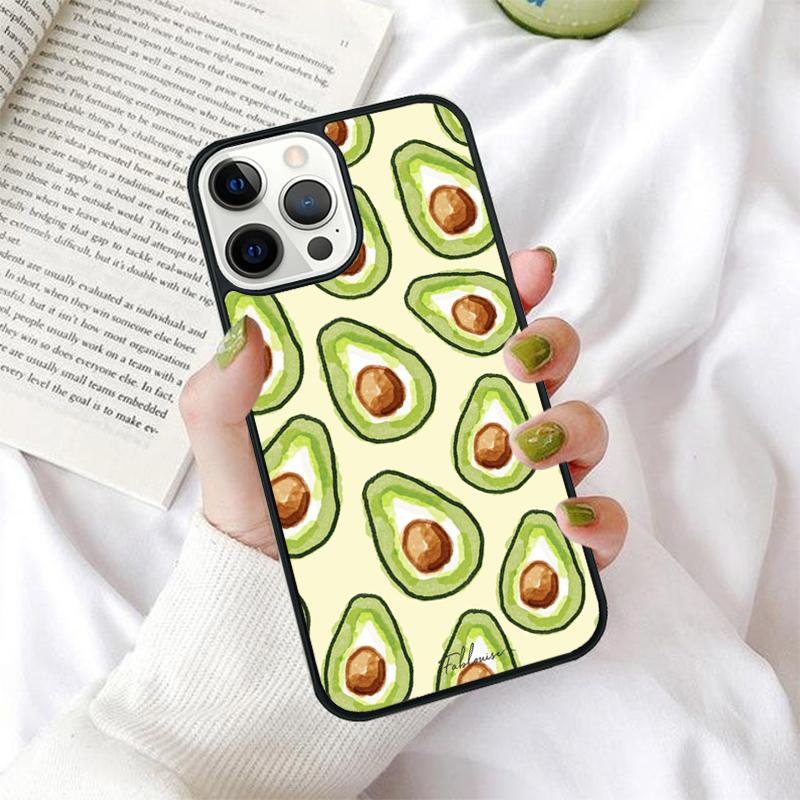 Cute Avocado Phone Case for iPhone 17 Air 16 PRO MAX 15 14 PLUS 12 11 13 Back Cover Fundas Shell coque