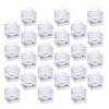 Cabilock 24-Piece Mini Cake Box, Clear Plastic Cookie Muffin Dome Box with Moon Cake Ribbon, 9cm Silver, for Wedding, Birthday, or Party Favor
