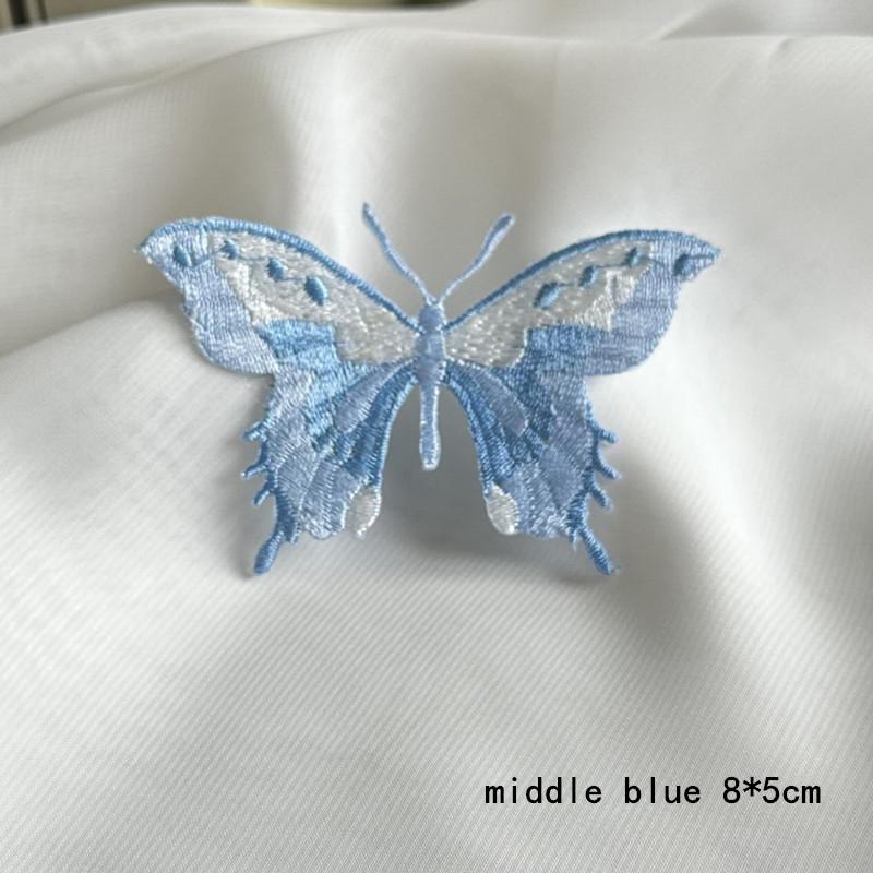 5 шт., маленькая нашивка-бабочка, наклейка на одежду, вышитые тканевые наклейки, шапки, шпилька для волос, головной убор, юбка, обувь и декоративные аксессуары, сделай сам