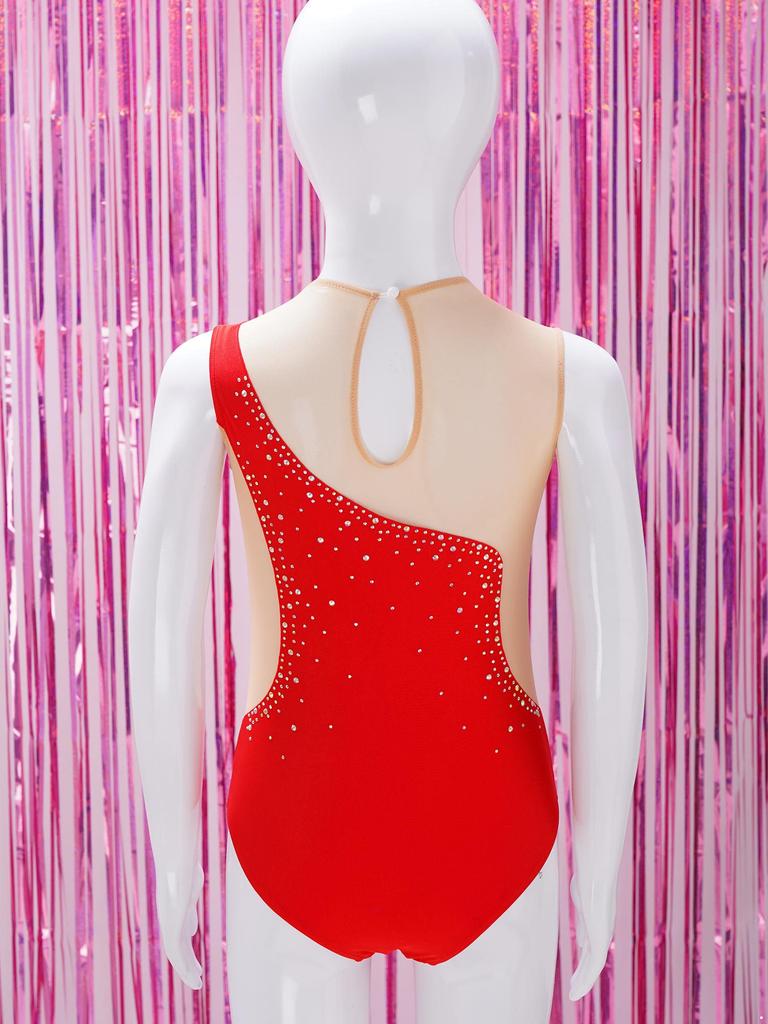 Девушки Гимнастический джазовый купальник Балетный комбинезон Тренировка Йога Активная одежда Легкоатлетическое боди Фигурное катание Одежда для выступлений